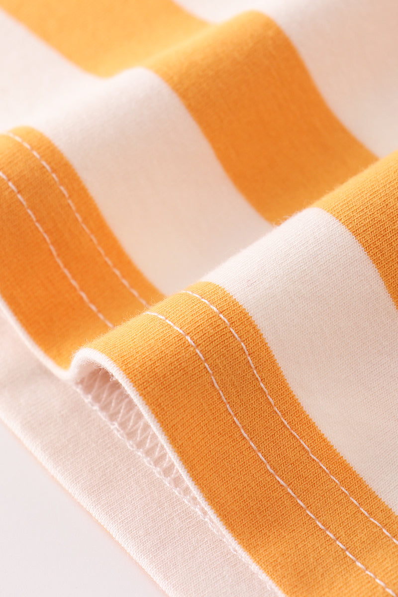 Golden Stripe Long Sleeve Pocket Tee