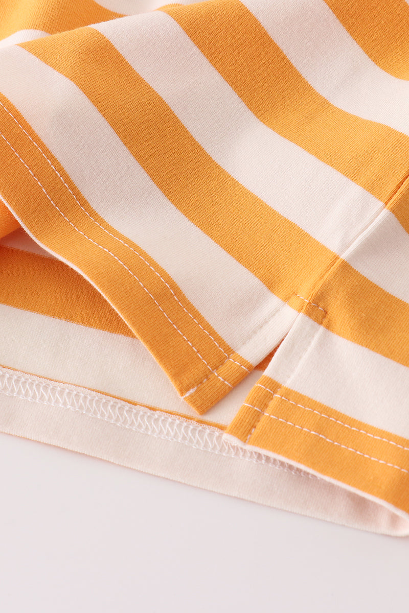 Golden Stripe Long Sleeve Pocket Tee
