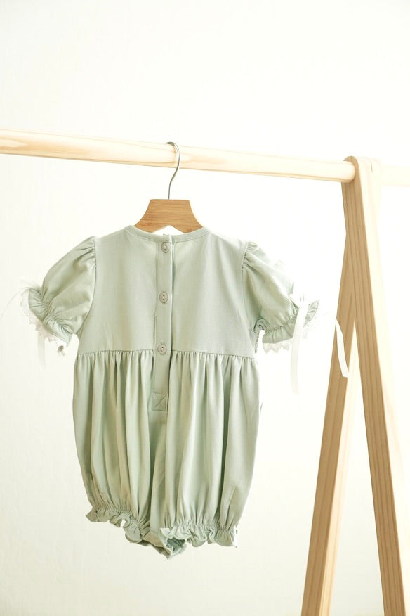 Hand-Smocked Sage Bubble