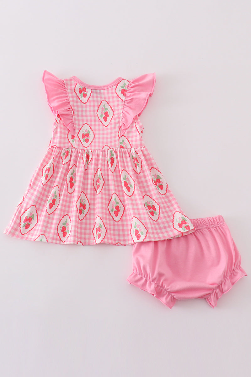 Strawberry Print Bloomer Set