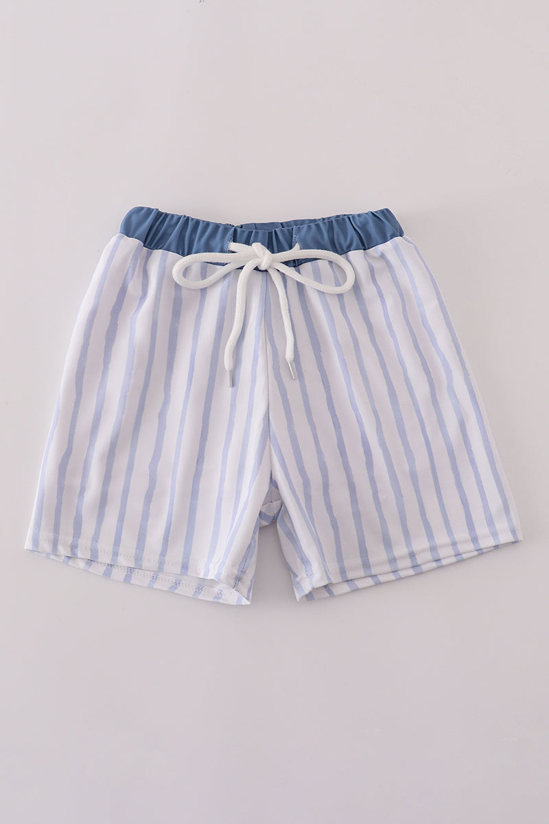 Coastal Stripe Boys’ Swim Shorts- UPF50+