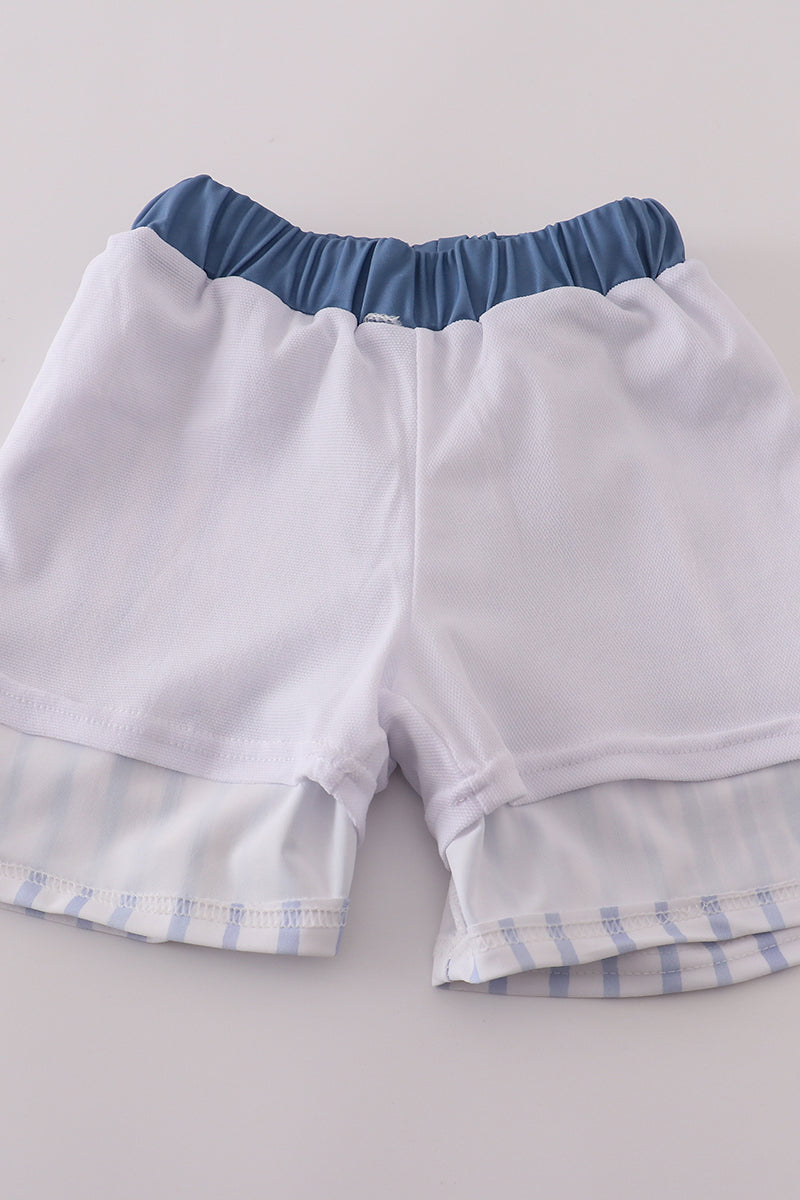 Coastal Stripe Boys’ Swim Shorts- UPF50+
