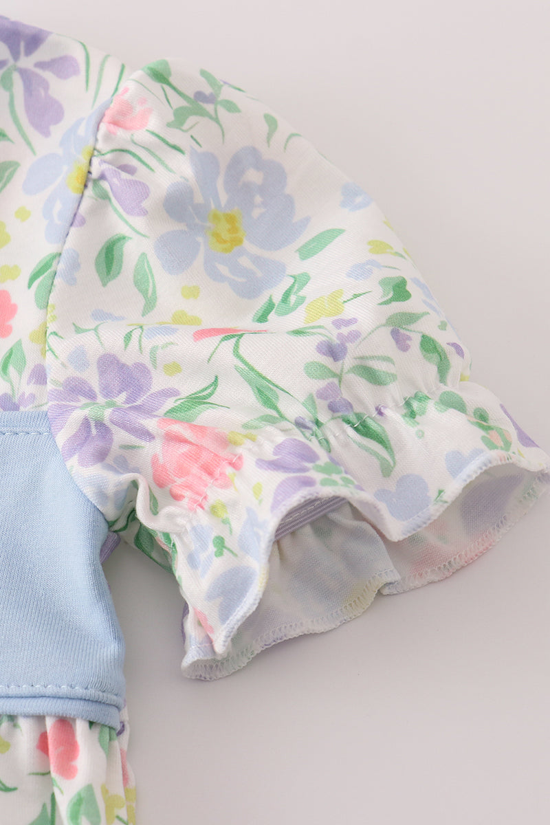 Back to School Floral Bubble Romper