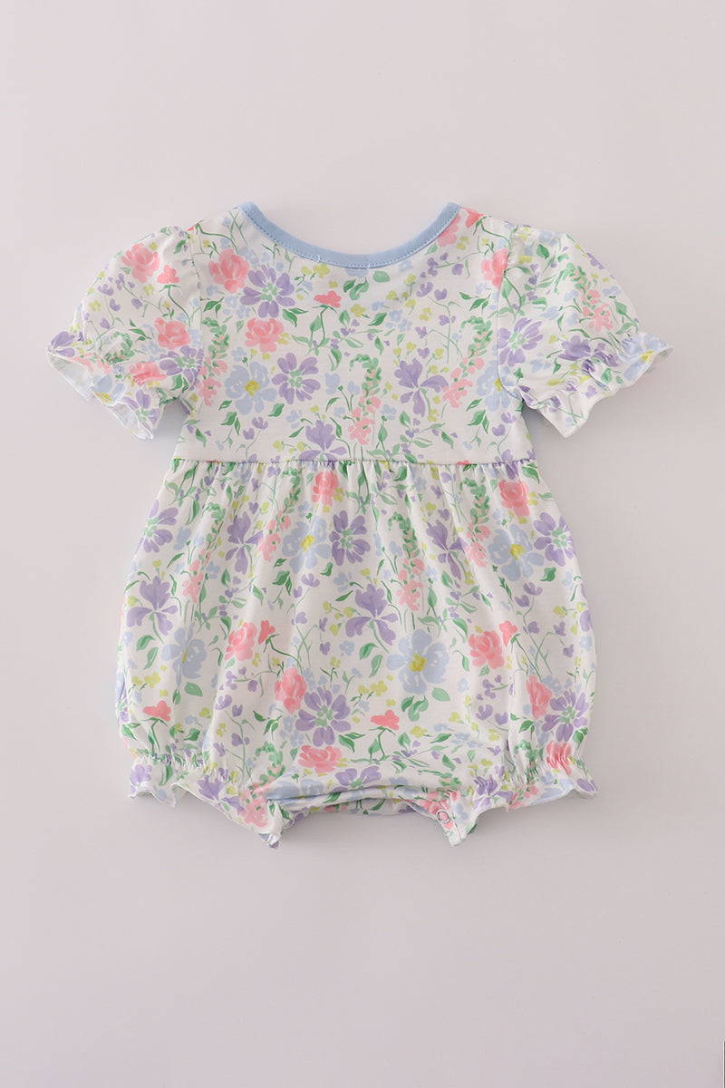 Back to School Floral Bubble Romper