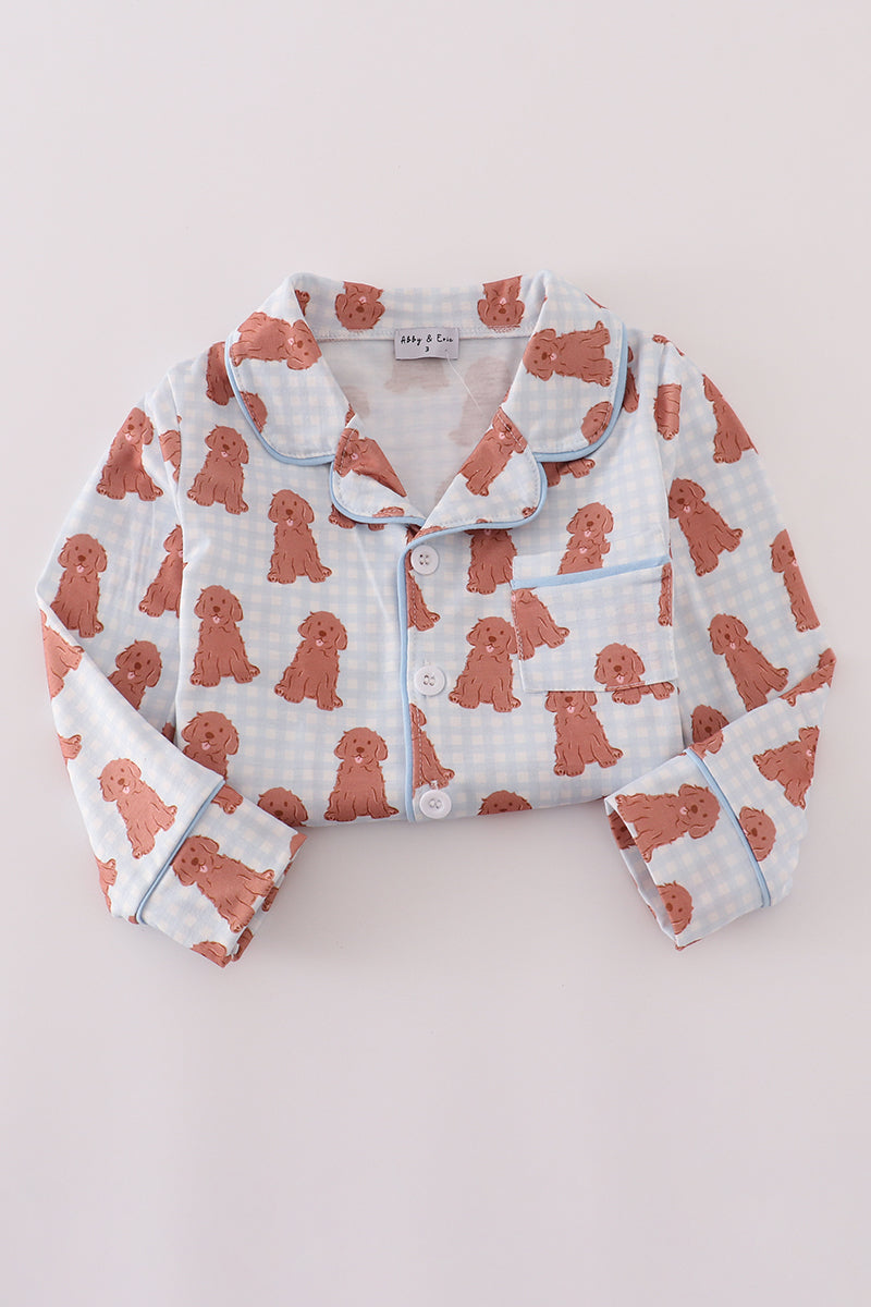 Blue Puppy Pajama Set