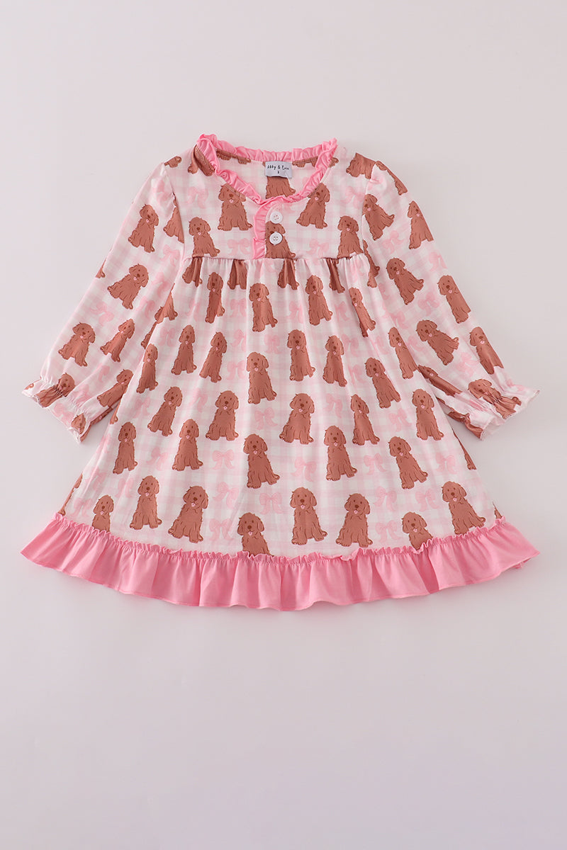 Puppy Bow Print Nightgown