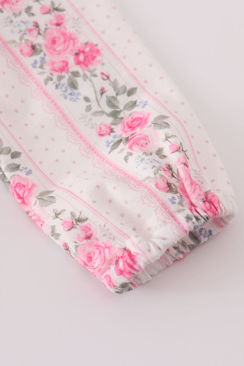 Pink Floral Ruffle Bubble