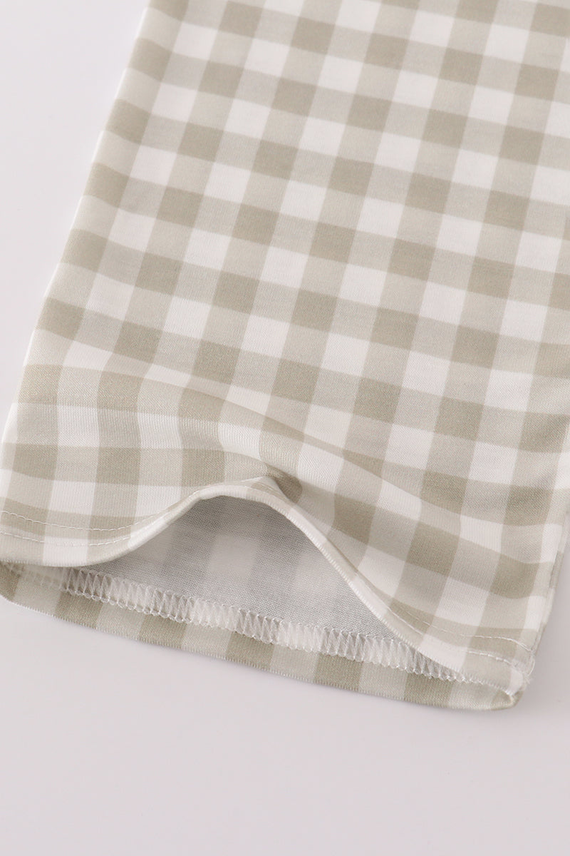 Gingham Mallard Duck Top & Pant Set