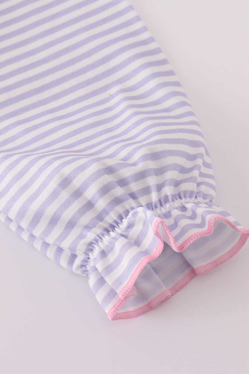 Striped Animal Friends Ruffle Dress