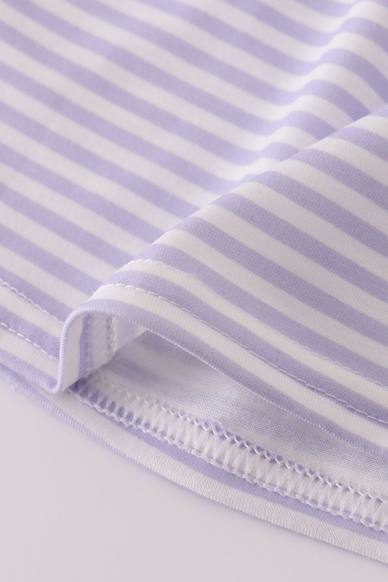 Striped Animal Friends Ruffle Dress