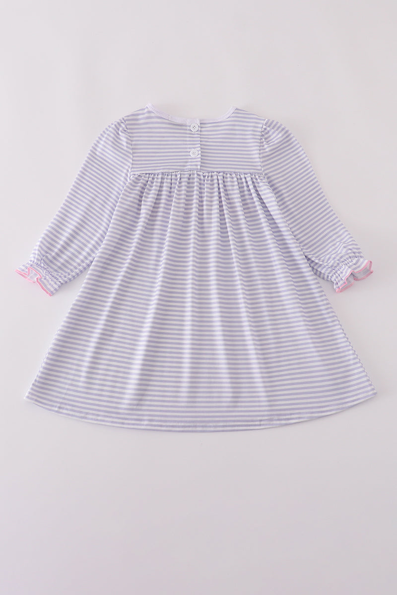 Striped Animal Friends Ruffle Dress