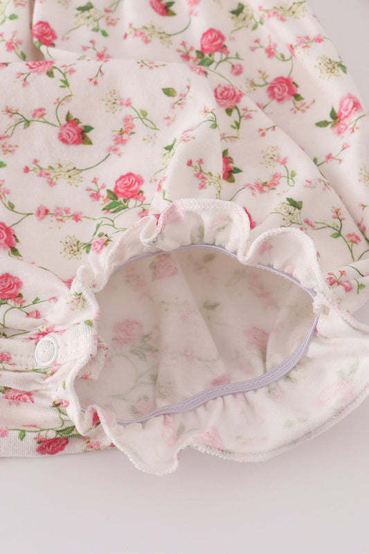 Rose Hand Smocked Bubble