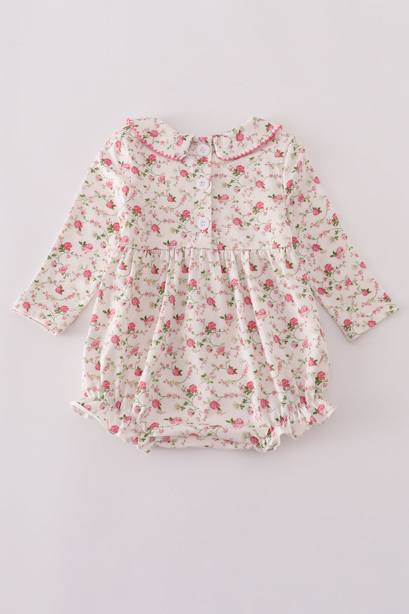 Rose Hand Smocked Bubble