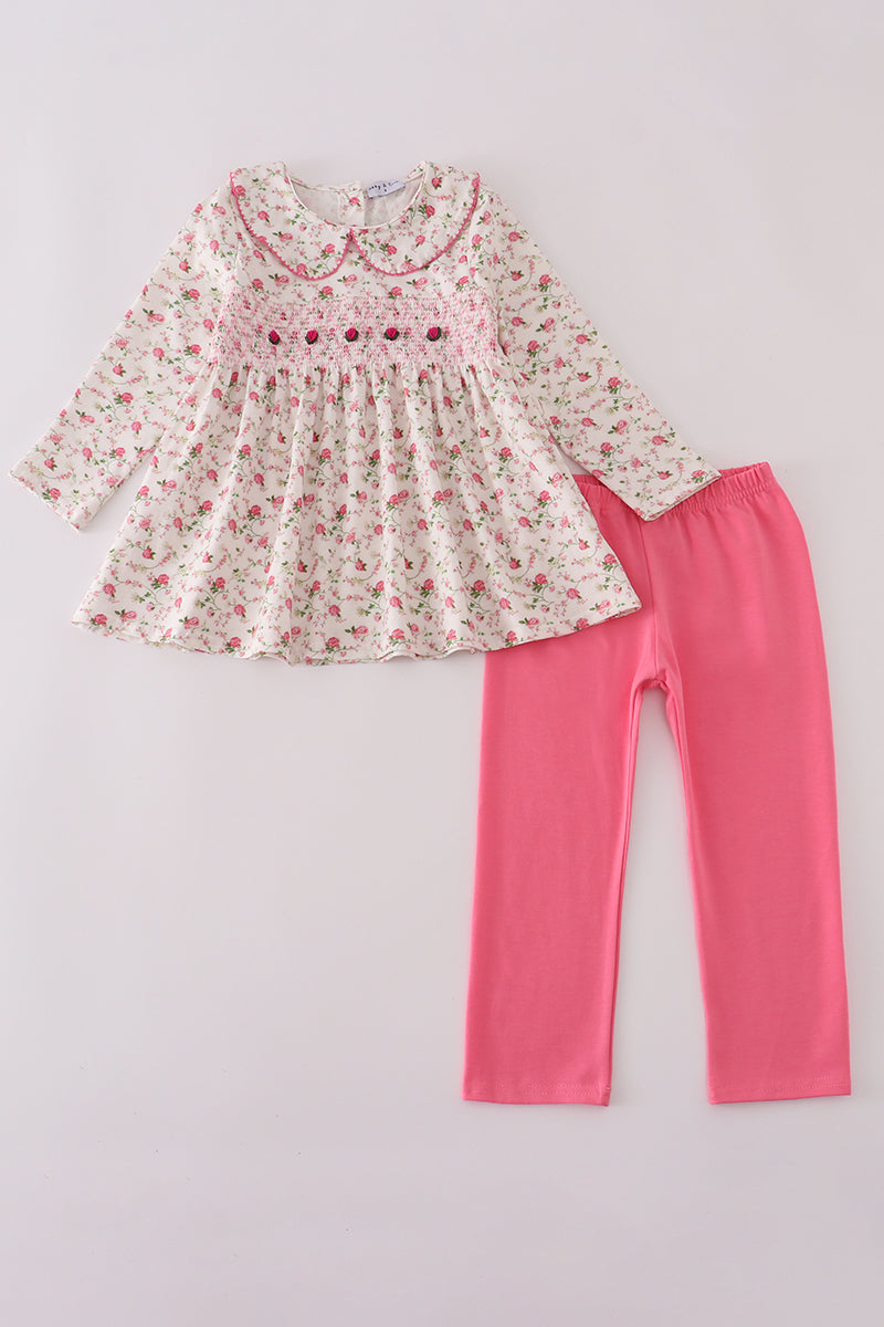 Rose Smocked Outfit Set