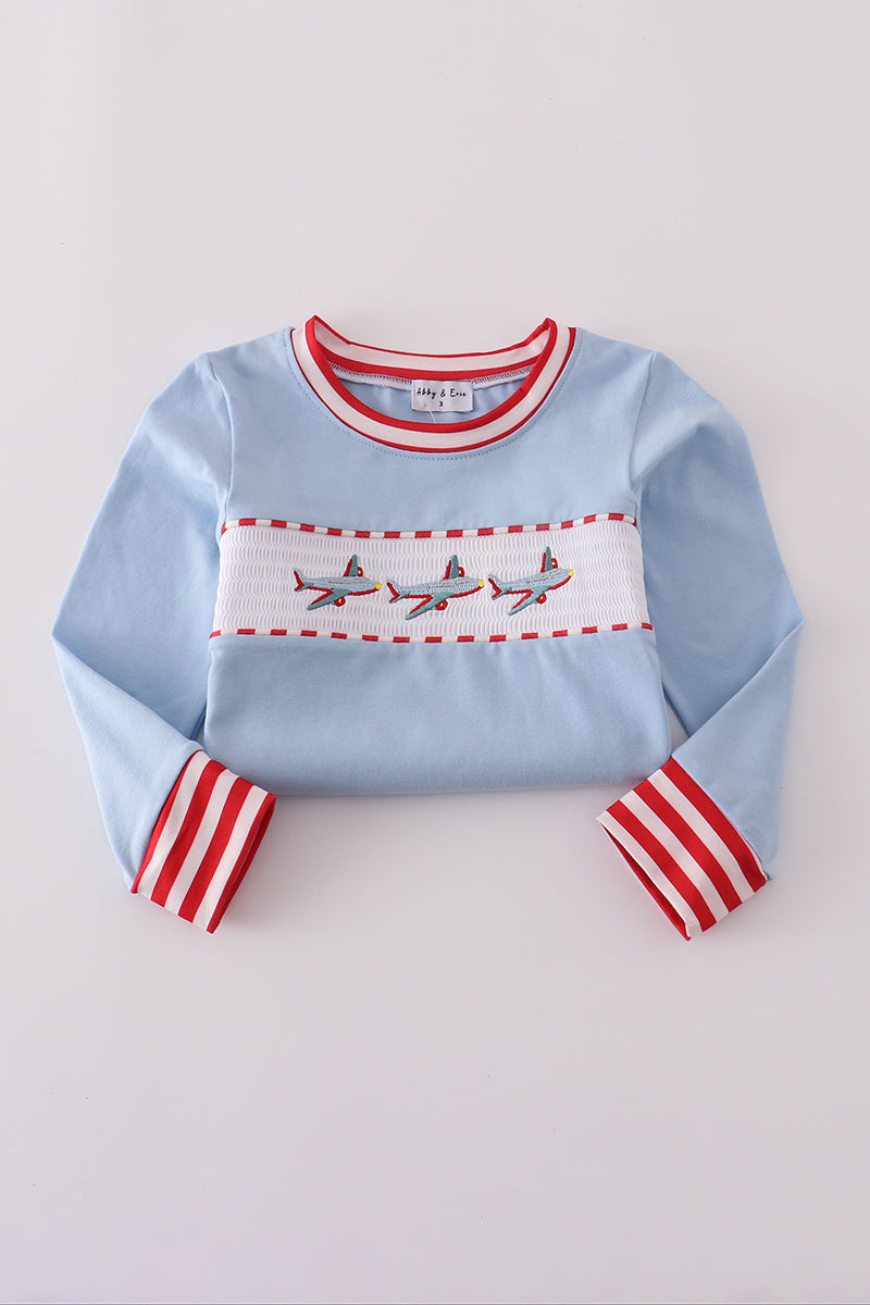 Airplane Embroidered Pant Set
