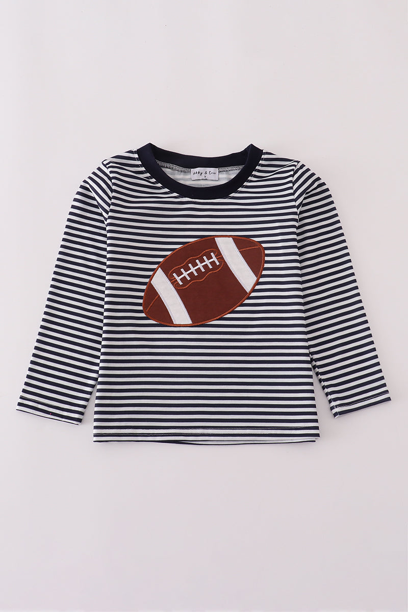 Striped Football Long Sleeve Tee