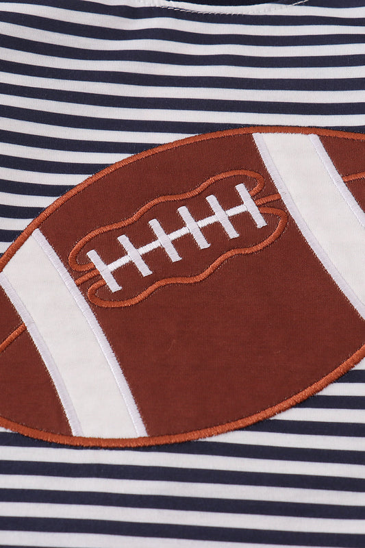 Striped Football Long Sleeve Tee