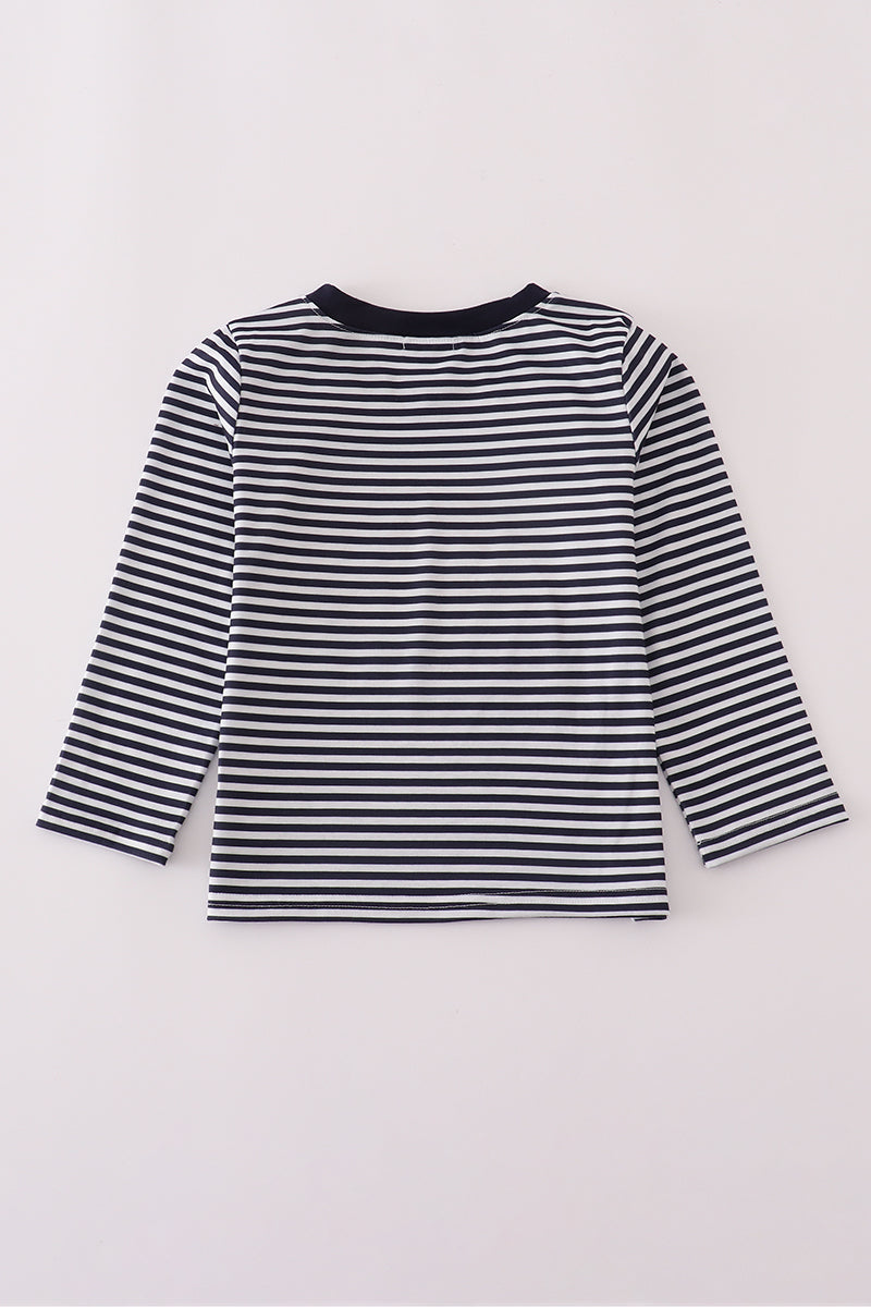 Striped Football Long Sleeve Tee