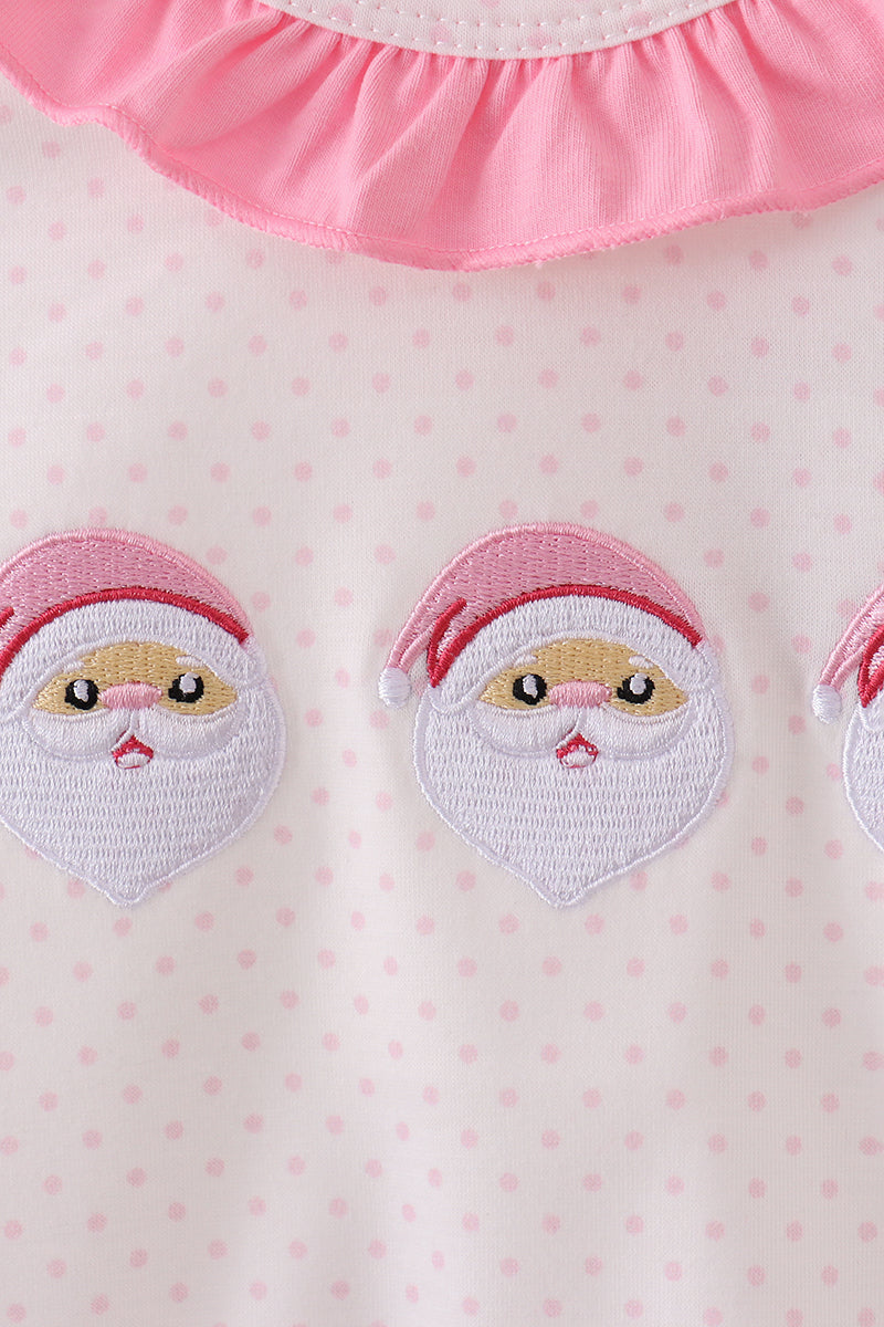 Baby Girl Pink Santa Romper