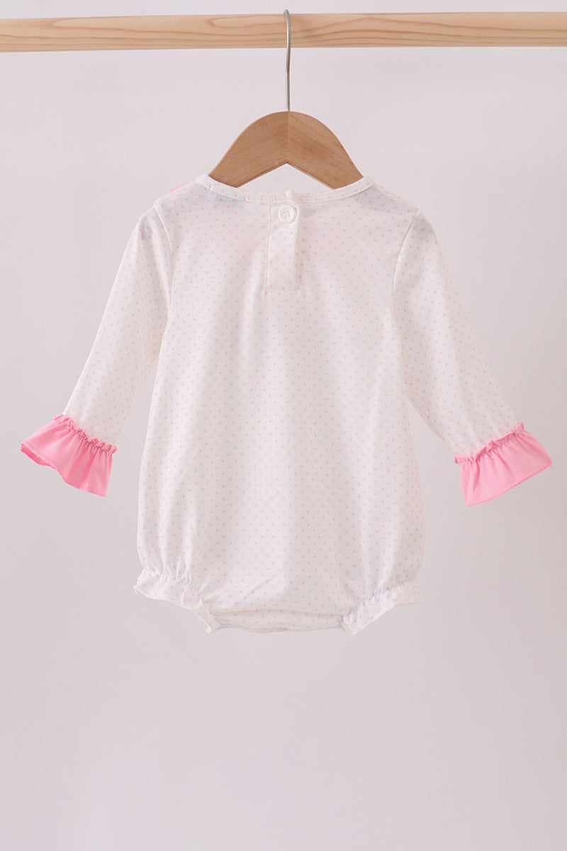 Baby Girl Pink Santa Romper