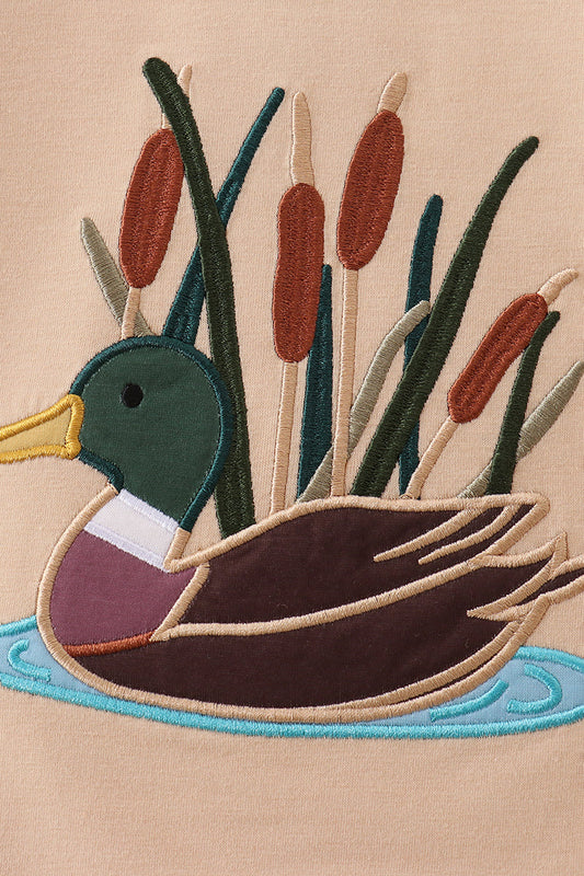 Camouflage Duck Appliqué Top