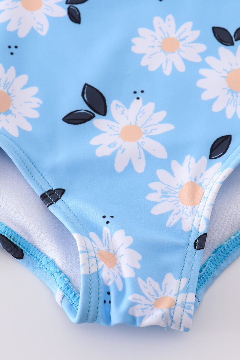 Daisy Print Swimsuit UPF50+