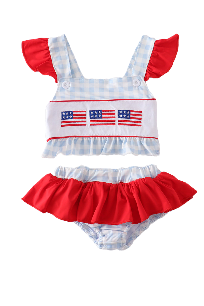 Two Piece Patriotic Swim Suit image 0