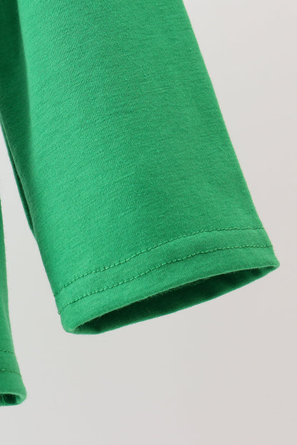 Classic Green Christmas Tree Appliqué Shirt