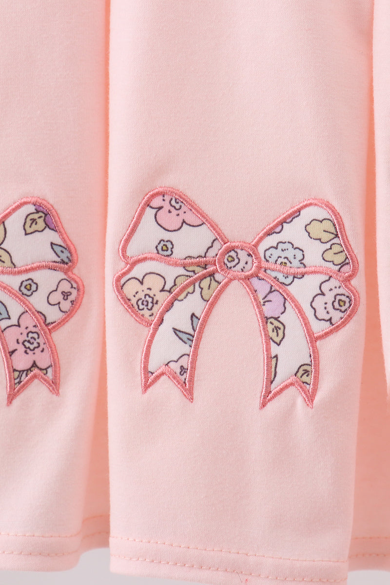 Floral Bow Appliqué Bloomer Set