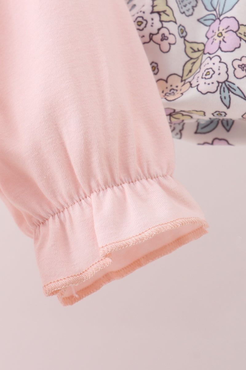 Floral Bow Appliqué Bloomer Set