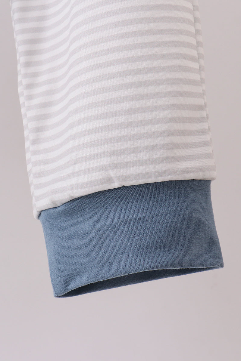 Blue Puppy Embroidered Set