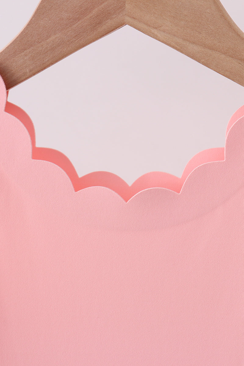 Pink Scalloped Active Dress