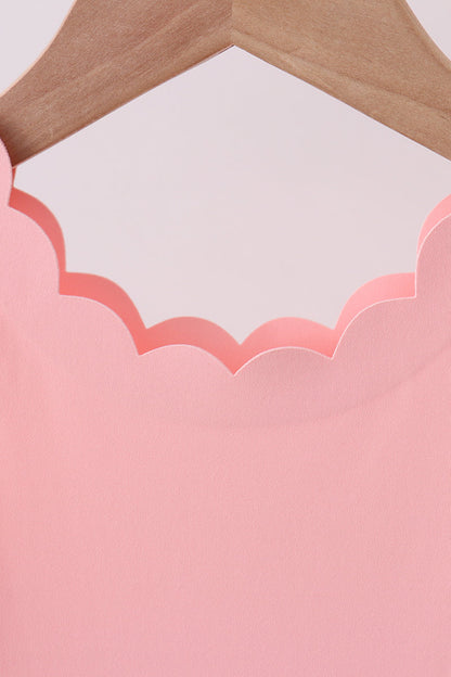 Pink Scalloped Active Dress