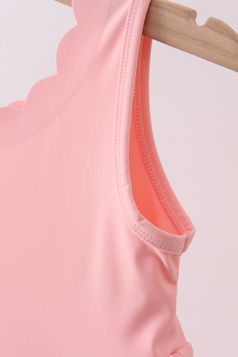 Pink Scalloped Active Dress