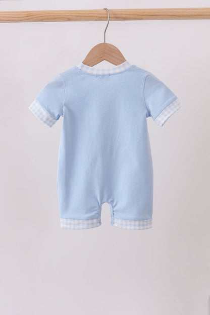 Blue Jack-O-Lantern  Appliqué Romper