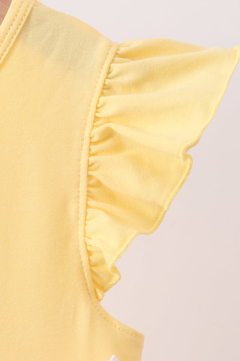 Be Our Guest Embroidery Ruffle Dress