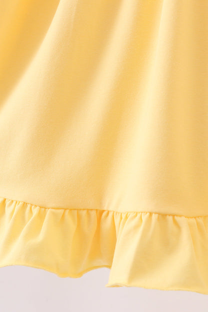 Be Our Guest Embroidery Ruffle Dress