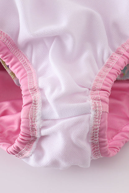 Tropical Ruffle Two-Piece Swimsuit