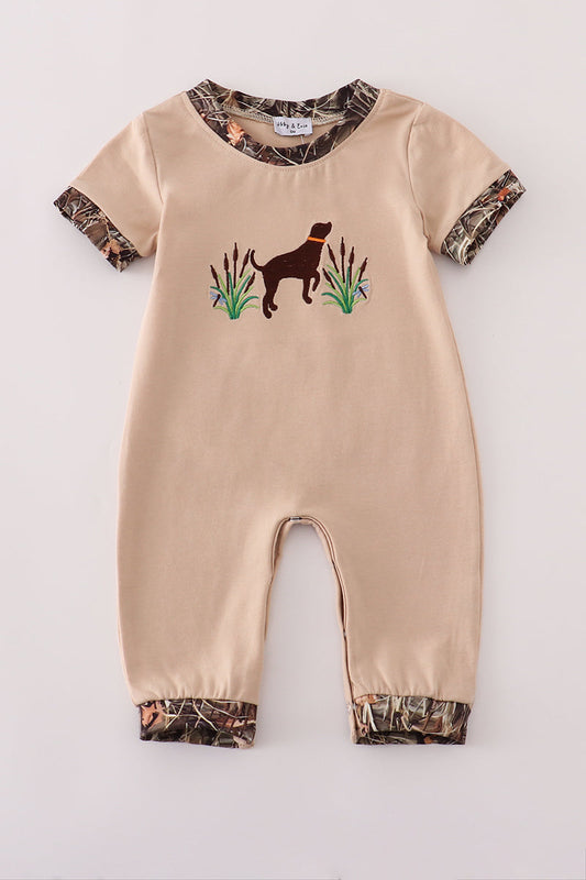 Retriever Romper with Camo Trim