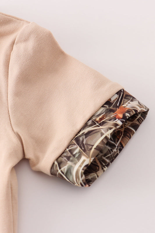 Retriever Romper with Camo Trim