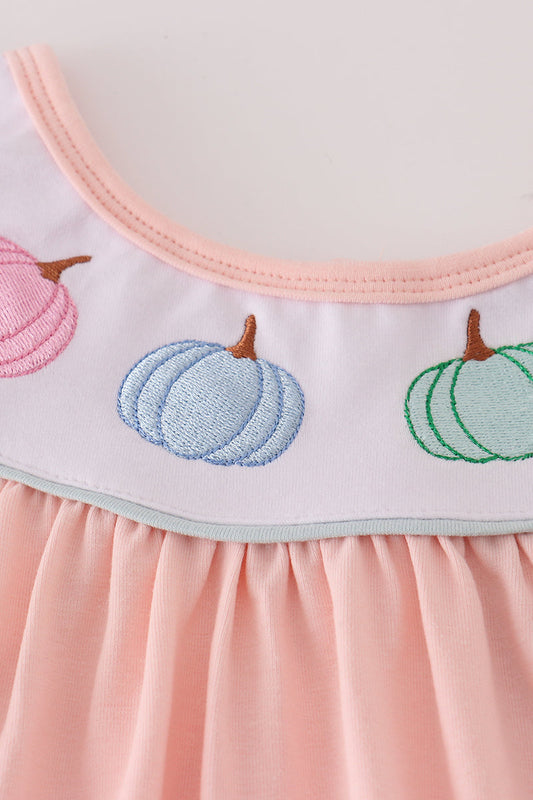 Pumpkin Patch Flutter Sleeve Dress – Soft Pink
