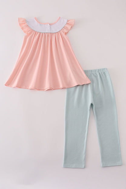 Pastel Pumpkin Flutter Tunic & Legging Set