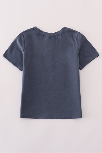 Pumpkin Embroidered Top