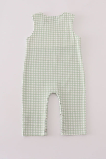 Baby Green Gingham Turkey Romper