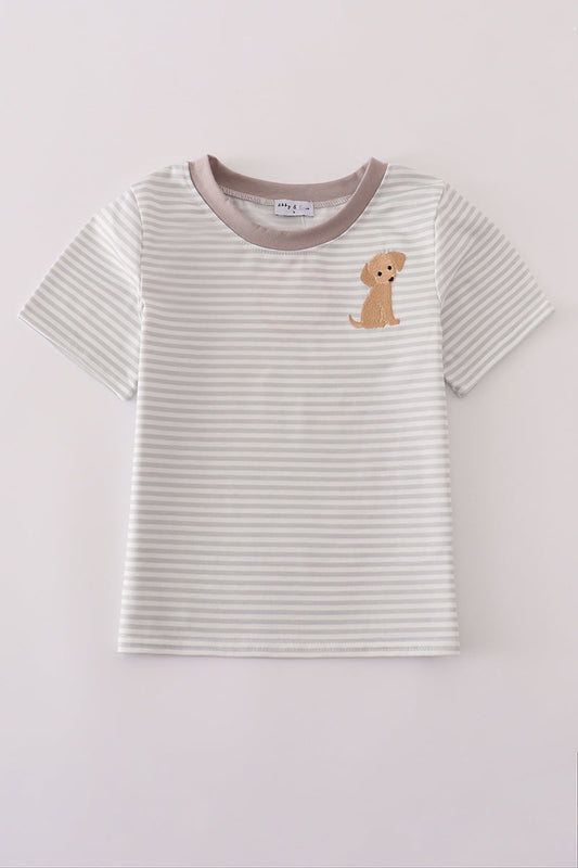 Striped Puppy Tee