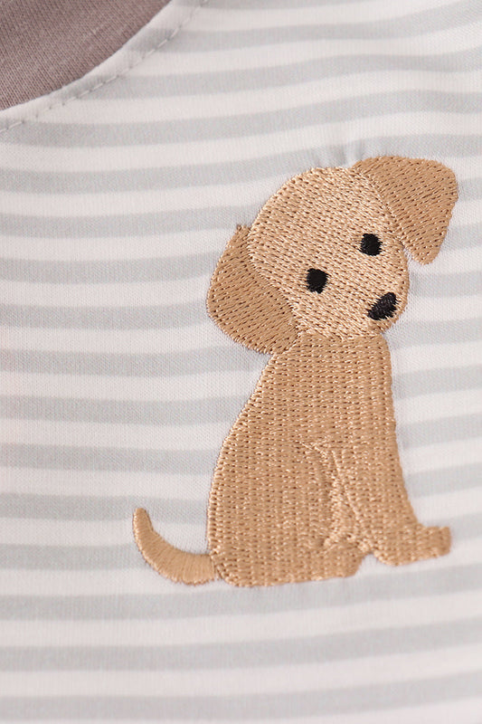 Striped Puppy Tee