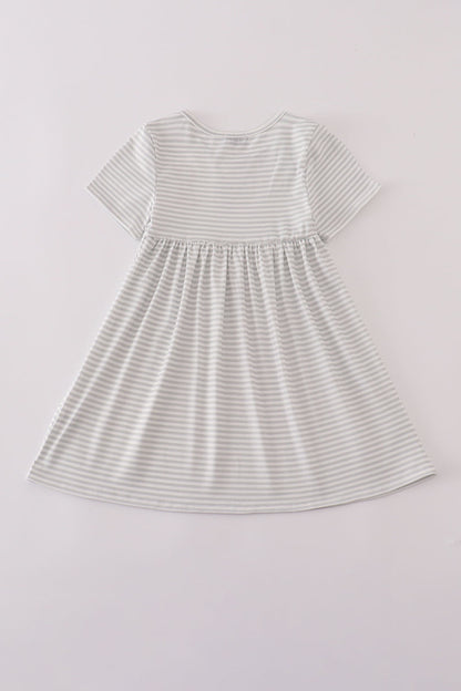 Puppy Embroidered Twirl Dress