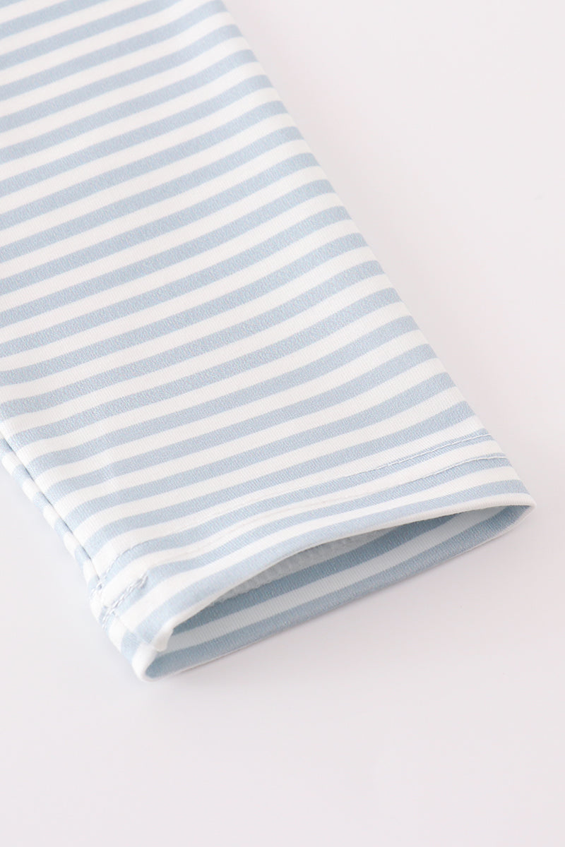 Dump Truck Long Sleeve Tee – Blue Stripe