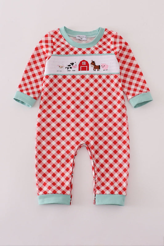Farm Friends Smocked Romper