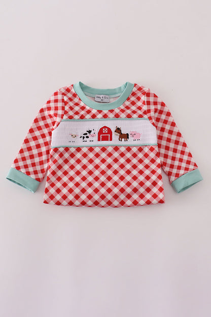 Farm Friends Smocked Romper